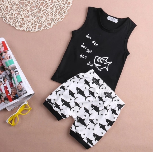 Baby Shark Tank and Shorts Outfit - Picture 4 of 6